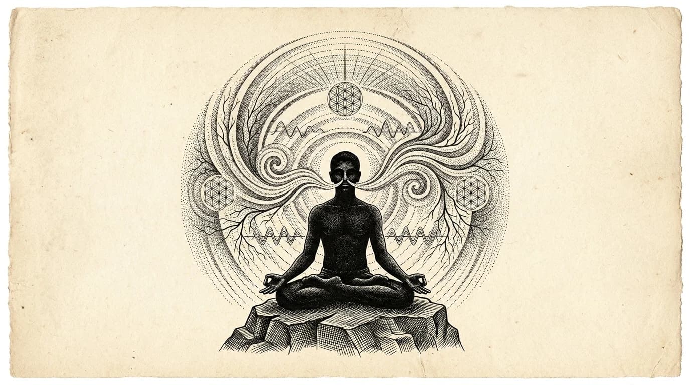 The Science of Pranayama: Ancient Breath, Modern Research - Ink and Parchment Silhouette