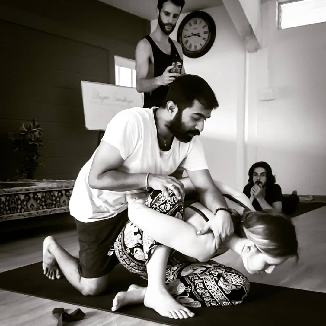 Deep Pose Adjustment — Ashtanga Yoga Teacher Training, Mysore